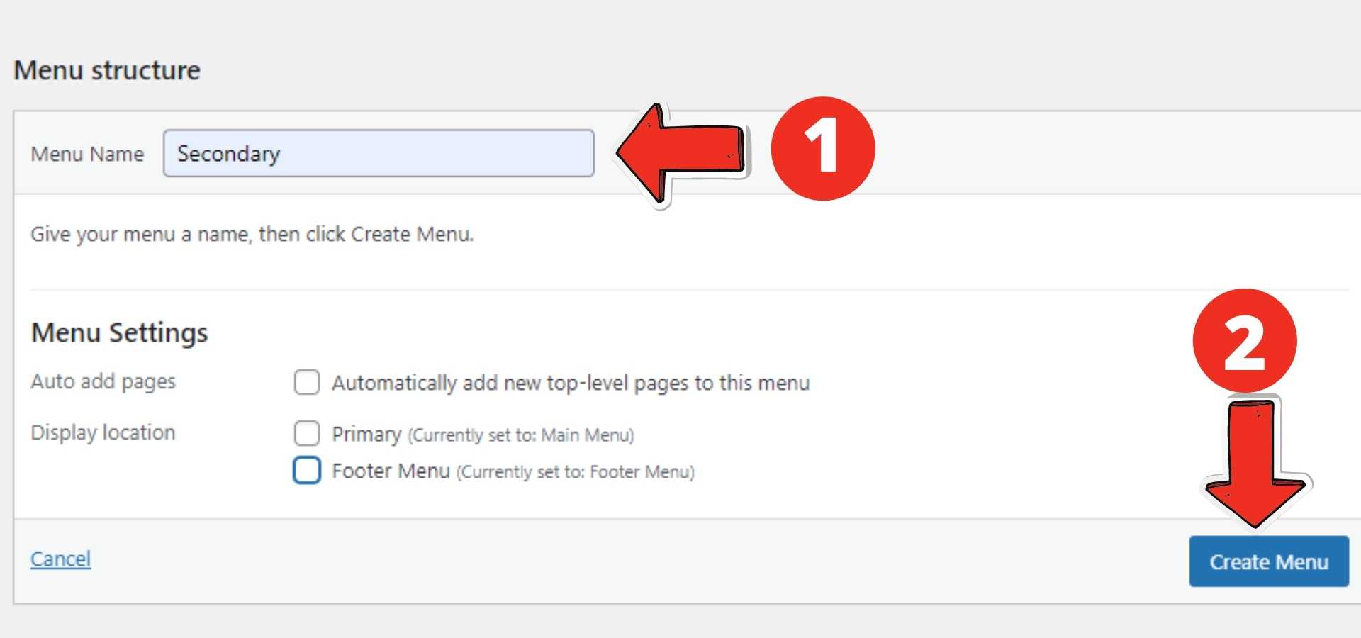 Add WordPress Menu